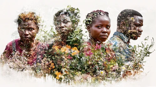 Humanity in Bloom: A Floral Portrait Series