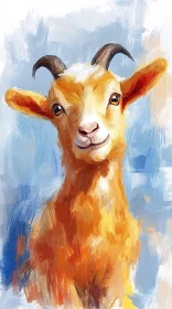 Goat Portrait Painting