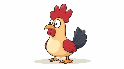 Colorful Cartoon Rooster Image