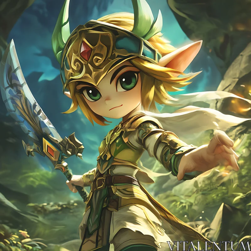 Forest Guardian Elf AI Image