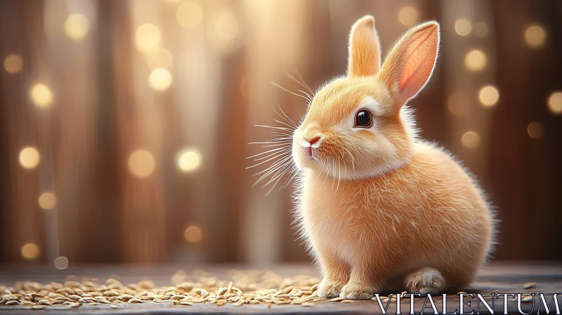 Charming Bunny with Whiskers AI Image