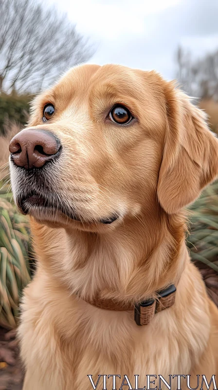 Golden Retriever in Nature AI Image