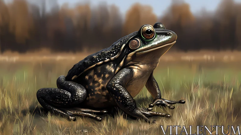 Textured Frog Art AI Image