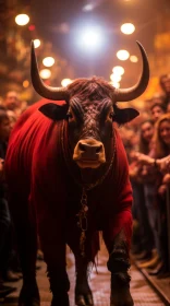 Fascinating Bull Scenes in a Crowd Setting