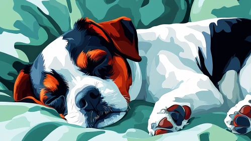 Sleepy Puppy Art