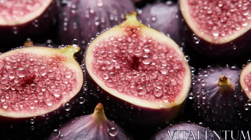 AI ART Water-Drenched Figs: A Richly Layered Food Photography Piece