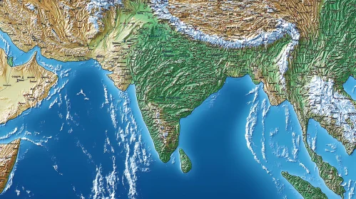 Asia's Terrain Visualized: A Topographic Overview