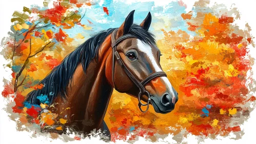 Autumn Horse Art