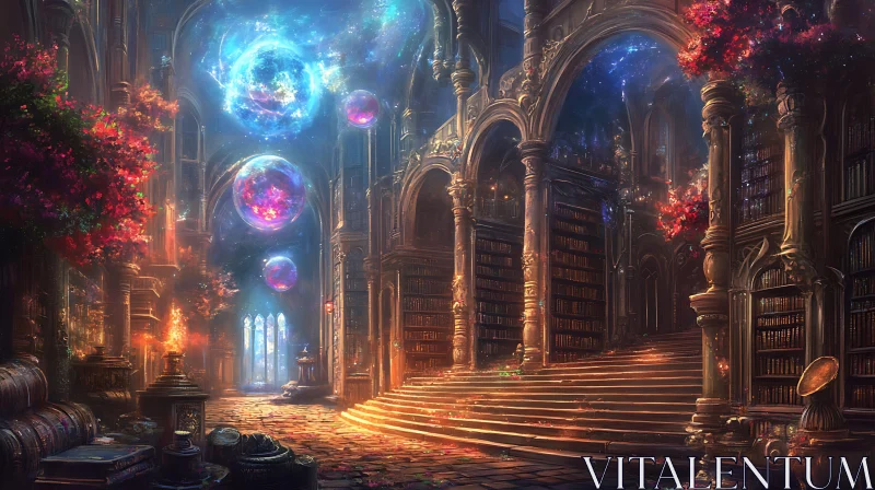 AI ART Enchanted Library