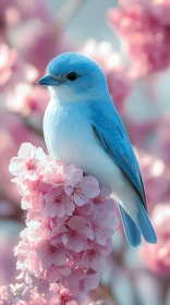 Tranquil Bird with Blossoms