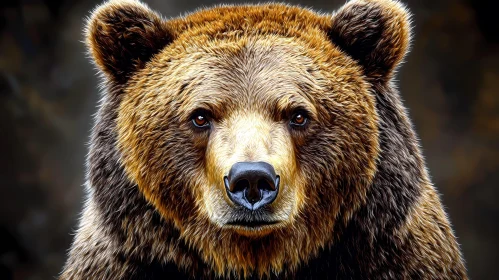 Majestic Bear with Intricate Fur Details