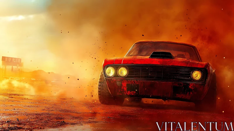 AI ART Classic Car Dust Racing