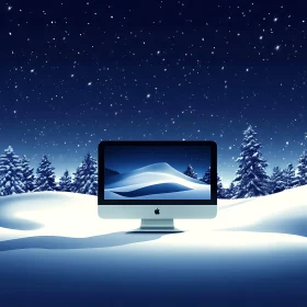 Technology Amidst Winter's Beauty