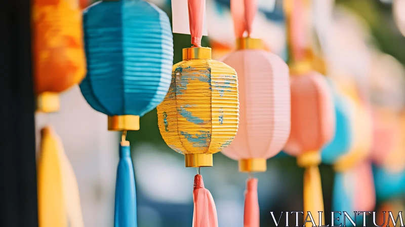 Festive Lanterns Decoration AI Image