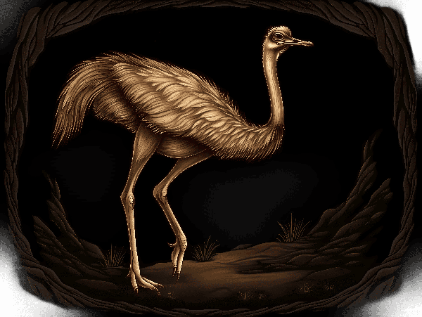 Elegant Ostrich Art