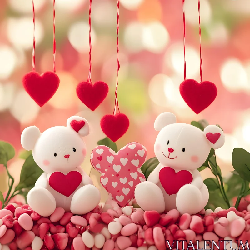 Teddy Bears in Love AI Image