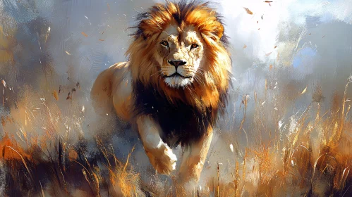 Artistic Depiction of a Lion