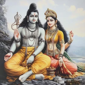 Shiva Parvati Togetherness Artwork