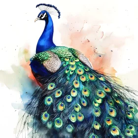 Beautiful Peacock Bird Illustration