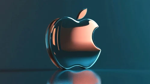 Apple Logo with Glass Effect