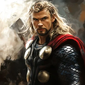 Warrior with Hammer Digital Painting