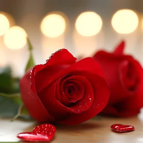 Roses and Hearts Still Life