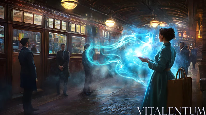 Ethereal Magic at the Station AI Image