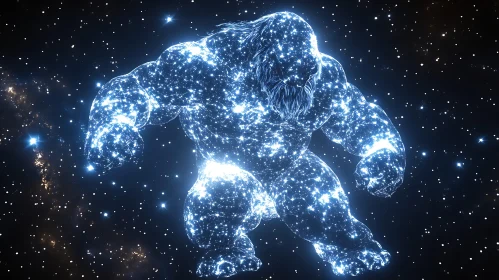 Cosmic Figure in Starry Expanse