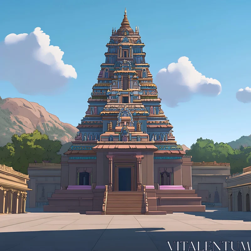 Ancient Temple Architecture AI Image