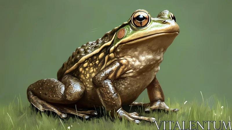 AI ART Realistic Frog Artwork