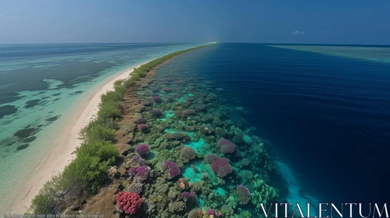 Captivating Coral Reef and Turquoise Water: A Nature-Inspired Masterpiece AI Image