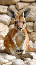 Juvenile Kangaroo in Natural Setting