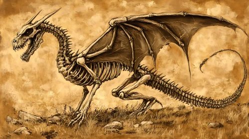 Skeletal Dragon on Field