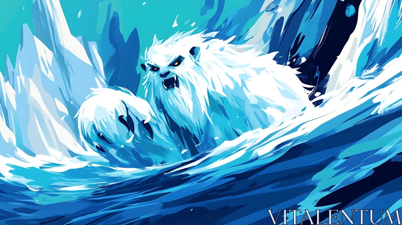 AI ART Arctic Bear Illustration