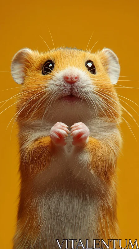 Charming Standing Hamster AI Image