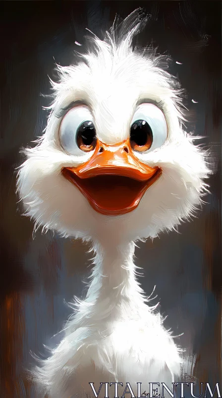 AI ART Cute Cartoon Duckling