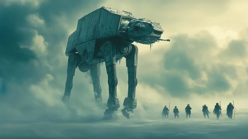 AT-AT Walker in the Mist