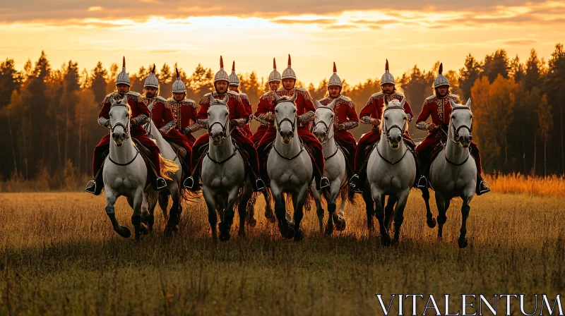 Warriors on Horseback AI Image