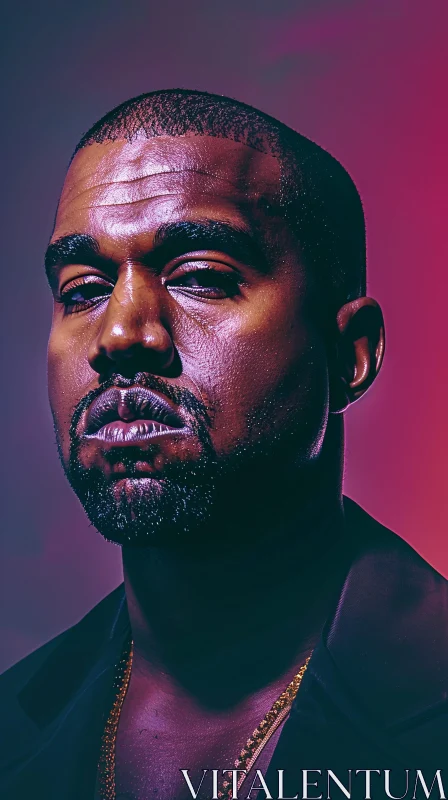 AI ART Artistic Kanye West Close-Up