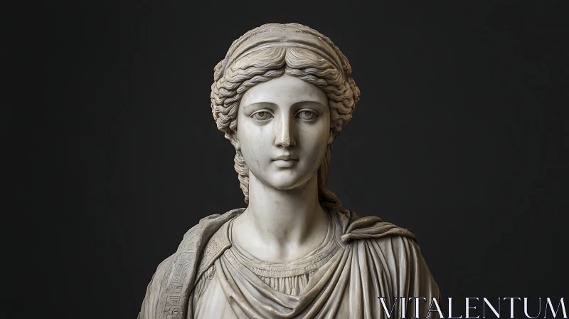 Classical Female Sculpture in Marble AI Image