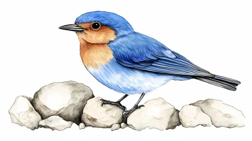 Bluebird Art Illustration