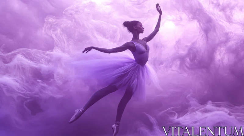 AI ART Graceful Dancer in a Smoky Ambiance