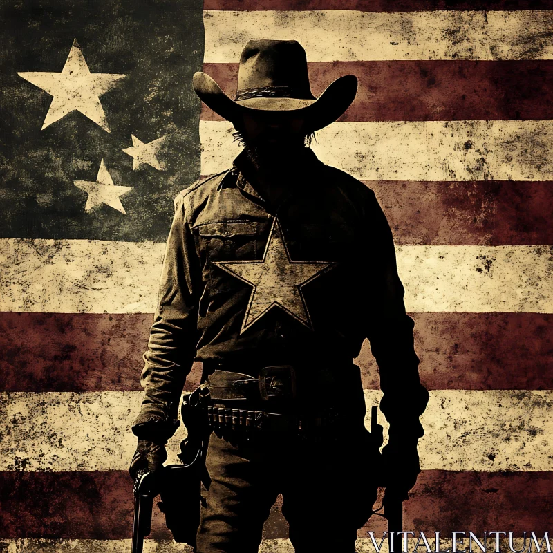 American Cowboy: A Timeless Silhouette AI Image