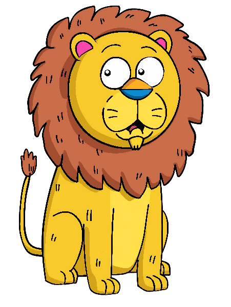 POD Design Cheerful Cartoon Lion T-Shirt Design