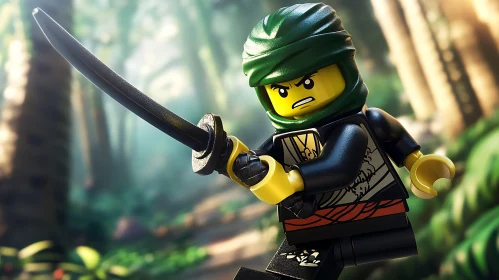 Ninja Lego Character with Sword