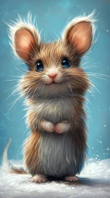 Charming Furry Mouse Portrait