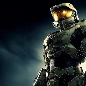 Green Armored Figure