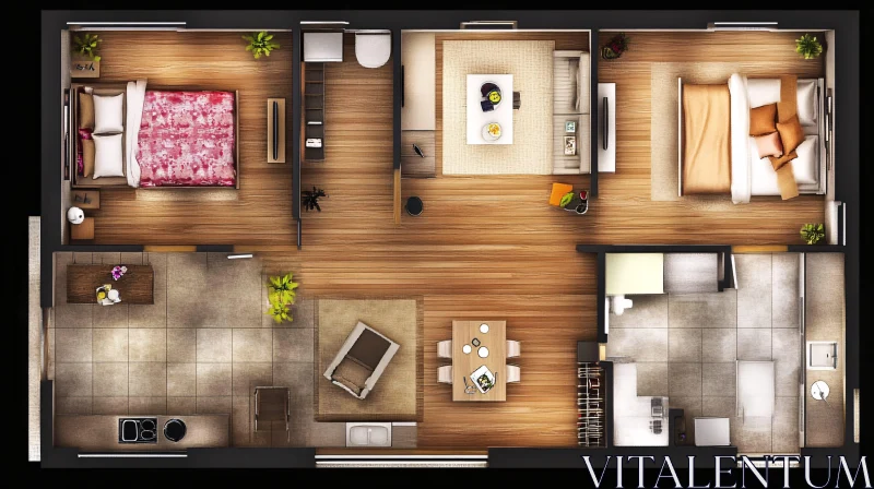 Modern Apartment Layout Design AI Image