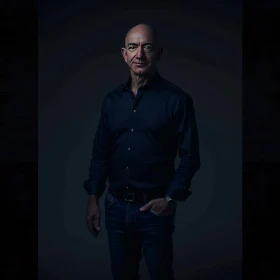 Elegant Portrait of Jeff Bezos