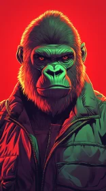 Stylized Gorilla Portrait